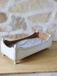 画像14: フランス ブルーのラインがかわいい ドールベッド