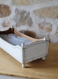 画像12: フランス ブルーのラインがかわいい ドールベッド