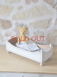 フランス ブルーのラインがかわいい ドールベッド  10%OFF 