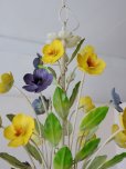 画像8: フランス ２色のお花がかわいい アイアンシャンデリア