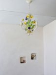 画像4: フランス ２色のお花がかわいい アイアンシャンデリア