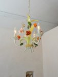 画像12: フランス 2種類のお花がかわいい アイアンシャンデリア  10%OFF 