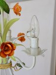 画像9: フランス 2種類のお花がかわいい アイアンシャンデリア  10%OFF 
