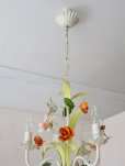 画像4: フランス 2種類のお花がかわいい アイアンシャンデリア  10%OFF 