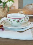 画像2: フランス<br/>ハンドペイントの<br/>お花模様がかわいい<br/>カップ＆ソーサー (2)