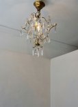 画像2: フランス<br/>真鍮のデザインが素敵な<br/>１灯シャンデリア (2)