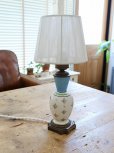 画像8: フランス 陶器の小花がかわいい テーブルランプ