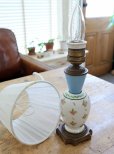画像10: フランス 陶器の小花がかわいい テーブルランプ