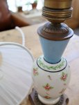 画像11: フランス 陶器の小花がかわいい テーブルランプ