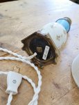 画像15: フランス 陶器の小花がかわいい テーブルランプ