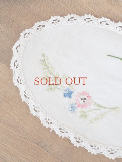 画像2: フランス 刺繍がかわいい テーブルクロス  10%OFF 