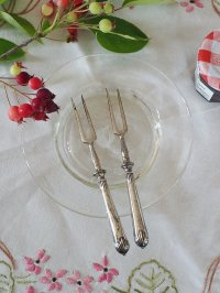 フランス シルバー製フォーク2本セット