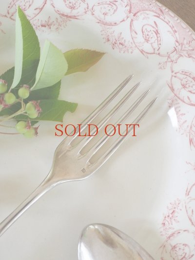画像2: フランス イニシャルデザインが素敵な シルバー製 フォーク  10%OFF 