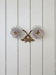 画像6: フランス 薔薇の2灯ウォールライト