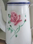 画像3: フランス お花がかわいいホーロー製 コーヒーポット