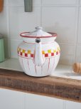 画像5: フランス BB社製格子柄がかわいい ホーロー製ティーポット