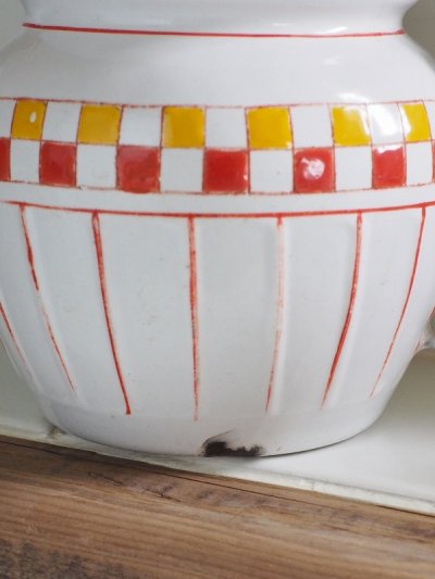 画像4: フランス BB社製格子柄がかわいい ホーロー製ティーポット