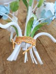 画像18: フランス ブルーのお花がかわいい アイアンシャンデリア