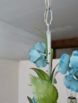 画像10: フランス ブルーのお花がかわいい アイアンシャンデリア