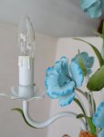 画像14: フランス ブルーのお花がかわいい アイアンシャンデリア