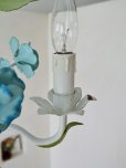 画像13: フランス ブルーのお花がかわいい アイアンシャンデリア