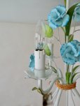 画像12: フランス ブルーのお花がかわいい アイアンシャンデリア