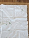 画像7: フランス 薔薇の刺繍が素敵な テーブルクロス