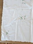 画像6: フランス 薔薇の刺繍が素敵な テーブルクロス