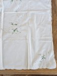 画像8: フランス 薔薇の刺繍が素敵な テーブルクロス