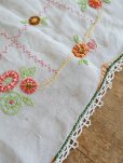 画像7: フランス お花の刺繍が素朴で かわいいテーブルクロス  20%OFF 