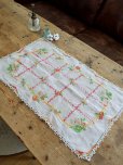 画像8: フランス お花の刺繍が素朴で かわいいテーブルクロス  20%OFF 