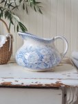 画像2: フランス<br/>1900年前後のお花柄が素敵な<br/>サルグミンヌ<br/>U&Cピッチャー (2)