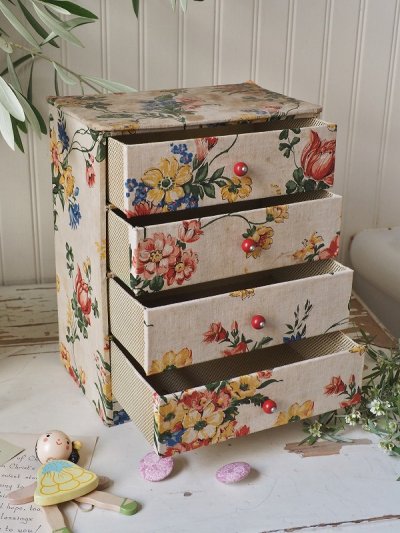 画像14: お花がかわいい カルトナージュ 4段ドローワー   10%OFF 