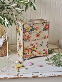 お花がかわいい カルトナージュ 4段ドローワー