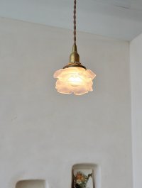 フランス 薔薇の小さなガラスシェード