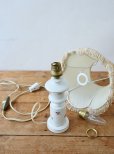 画像15: フランス 陶器の小花がかわいい テーブルランプ