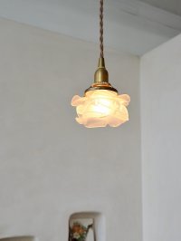 フランス 薔薇の小さなガラスシェード