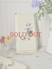 フランス 手描きのお花がかわいい ホーロー製ボード