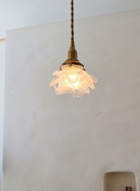 フランス 薔薇の小さなガラスシェード