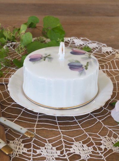 画像8: プラムの絵柄が素敵な 陶器製バターケース