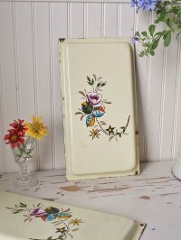 フランス 手描きのお花がかわいい ホーロー製ボード