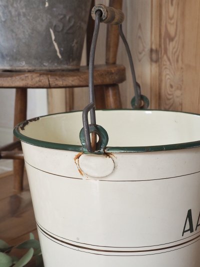 画像6: フランス ジャガイモを入れる ホーロー製バケツ   10%OFF 