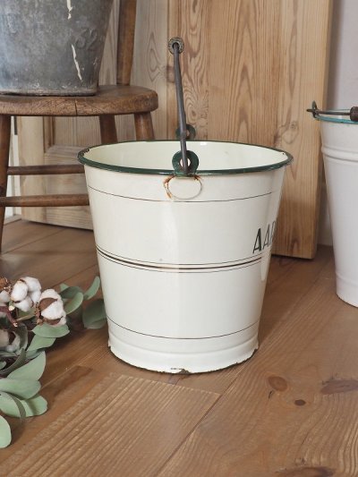 画像5: フランス ジャガイモを入れる ホーロー製バケツ   10%OFF 