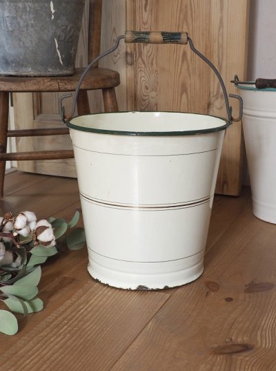 画像7: フランス ジャガイモを入れる ホーロー製バケツ   10%OFF 