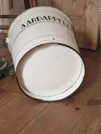 画像14: フランス ジャガイモを入れる ホーロー製バケツ   10%OFF 