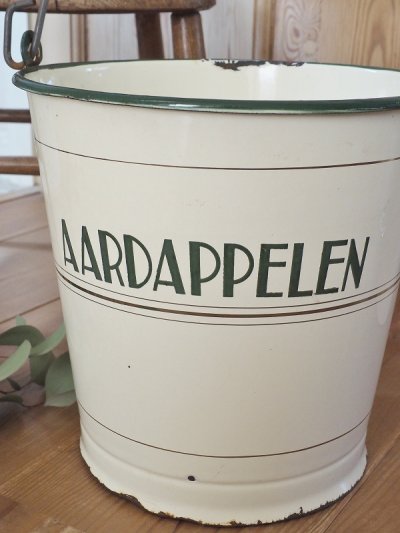 画像3: フランス ジャガイモを入れる ホーロー製バケツ   10%OFF 