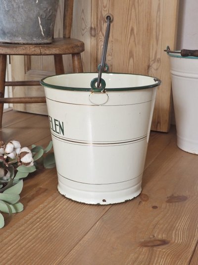 画像9: フランス ジャガイモを入れる ホーロー製バケツ   10%OFF 