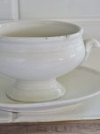 画像7: フランス クレイユモントロー製 1900年前後のマスタードポット