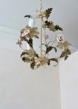 画像13: フランス 薔薇がかわいい アイアンシャンデリア