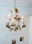 画像2: フランス<br/>薔薇がかわいい<br/>アイアンシャンデリア (2)